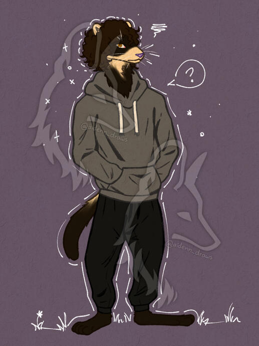 Full body - 1 OC - lineart + colored - standard - anthro